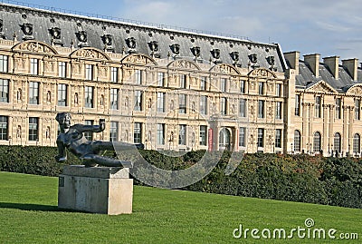 Sculpture Lâ€™Air by Aristide Maillol in Jardin des Tuileries, Paris Editorial Stock Photo